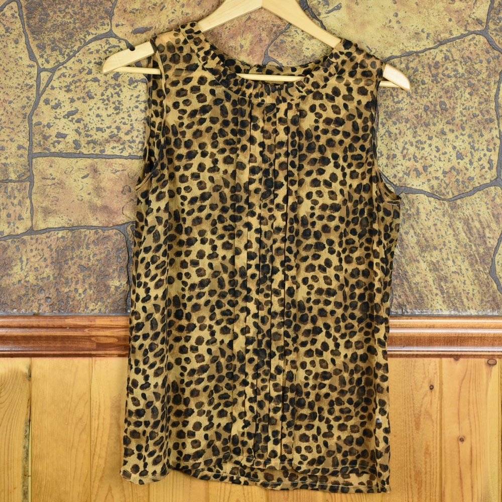 Due Per Due Leopard Print Sleeveless Top